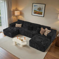 ovios 104 Cloud Sectional Couch with L-Shape Chaise,Modern Modular Sofa with Deep Seat, Upholstered Couches for Living Room Bedroom,No Assembly Required, Grey (Plush Corduroy Fabric)