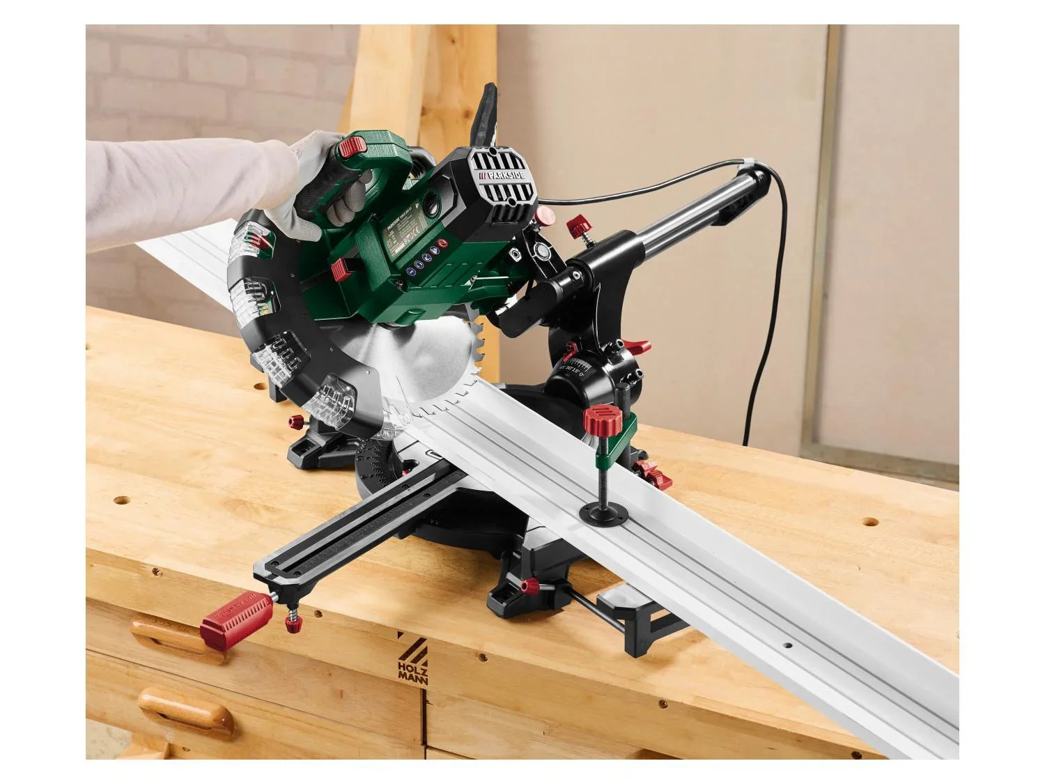 PARKSIDE Scie  onglet radiale PZKS 254 A1, 254 mm, 2000 W
