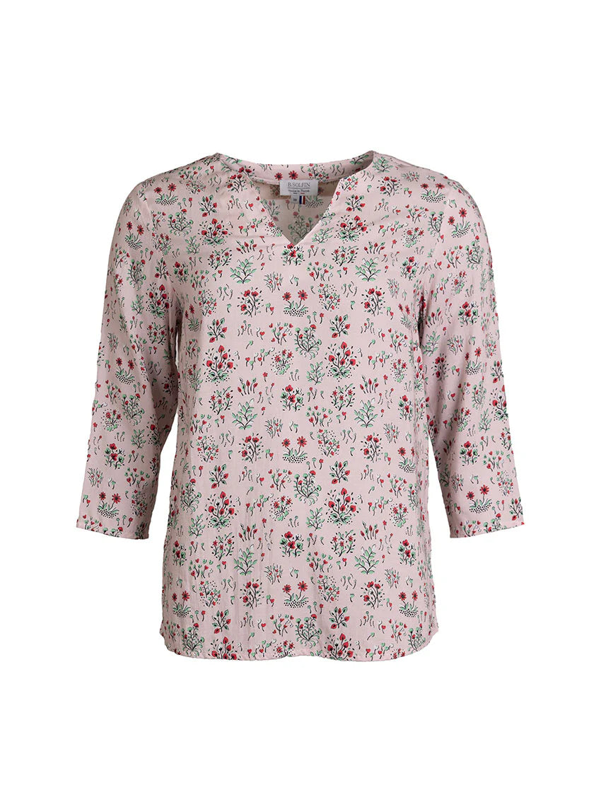 Blouse femme viscose rose léger