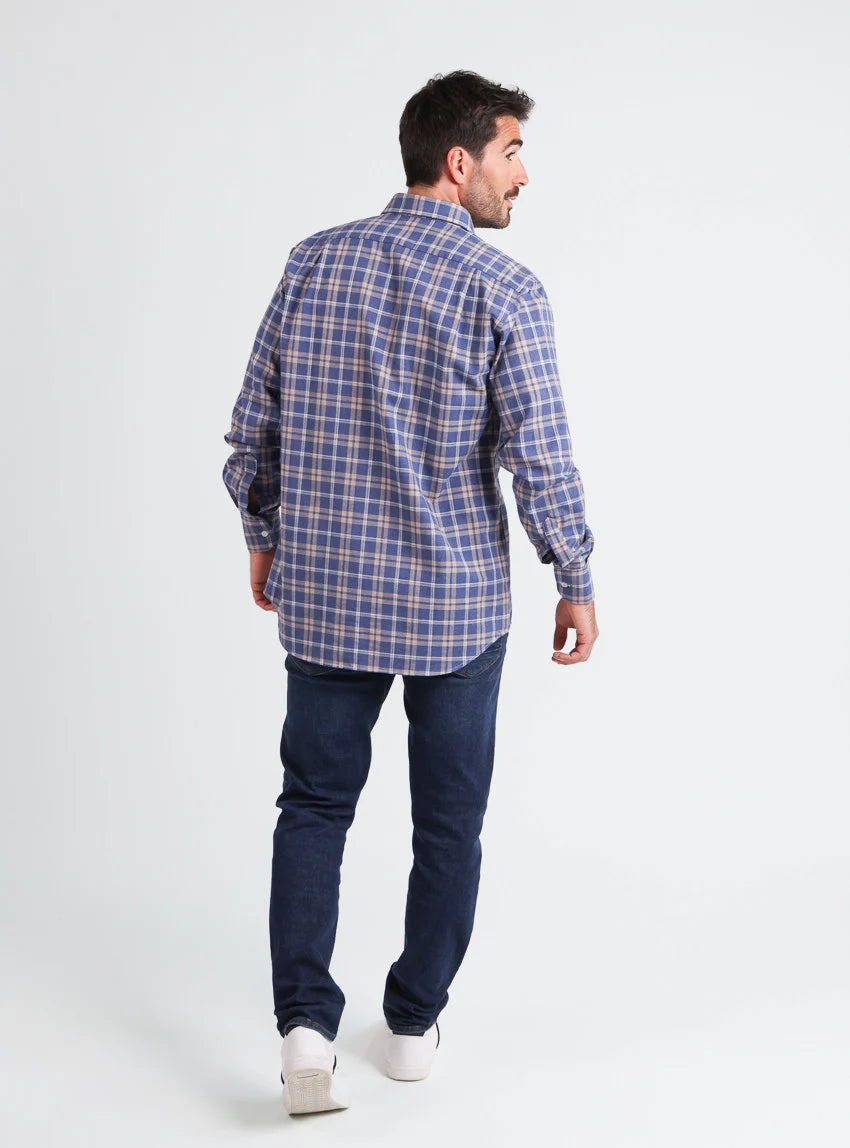 Chemise homme 100% coton Bleu Jean