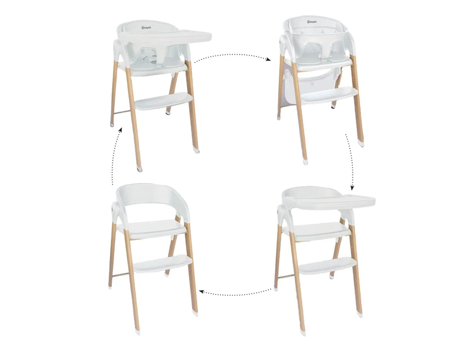 BabyGO Chaise haute volutive