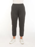 Pantalon femme en laine gris anthracite