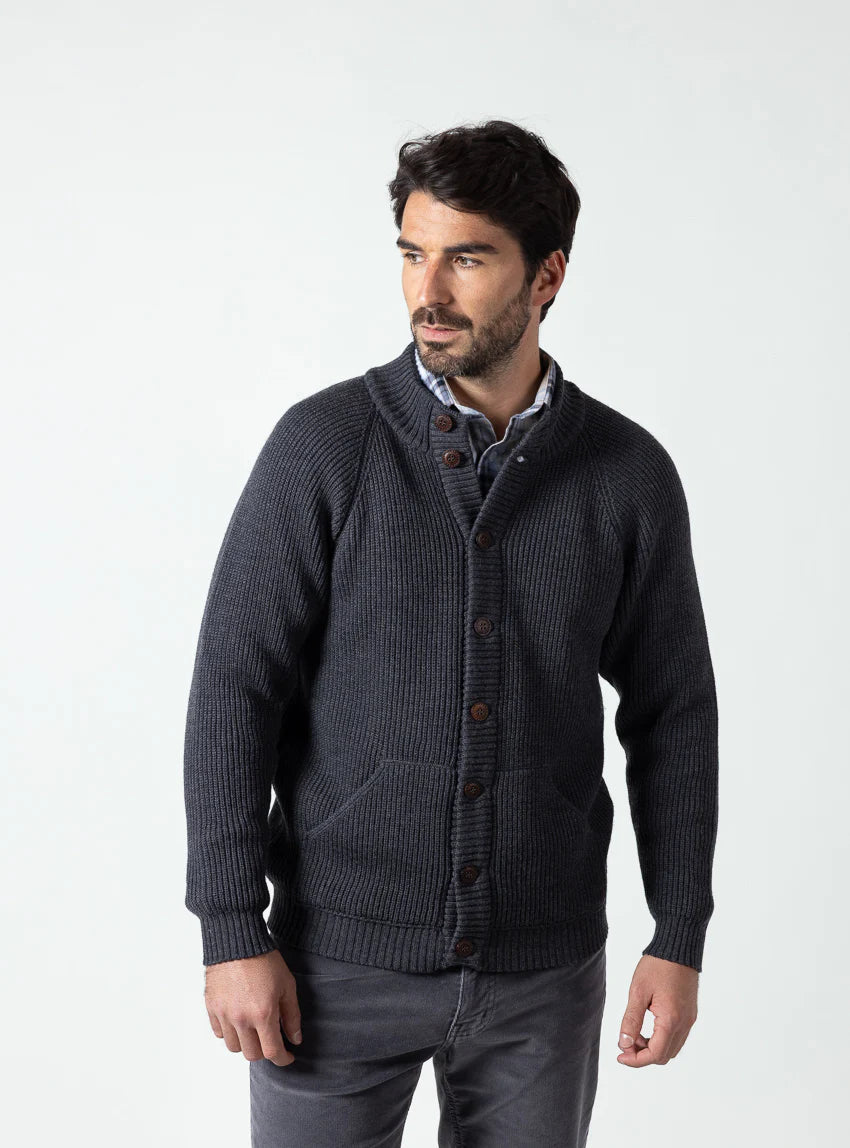 Gilet laine homme gris anthracite