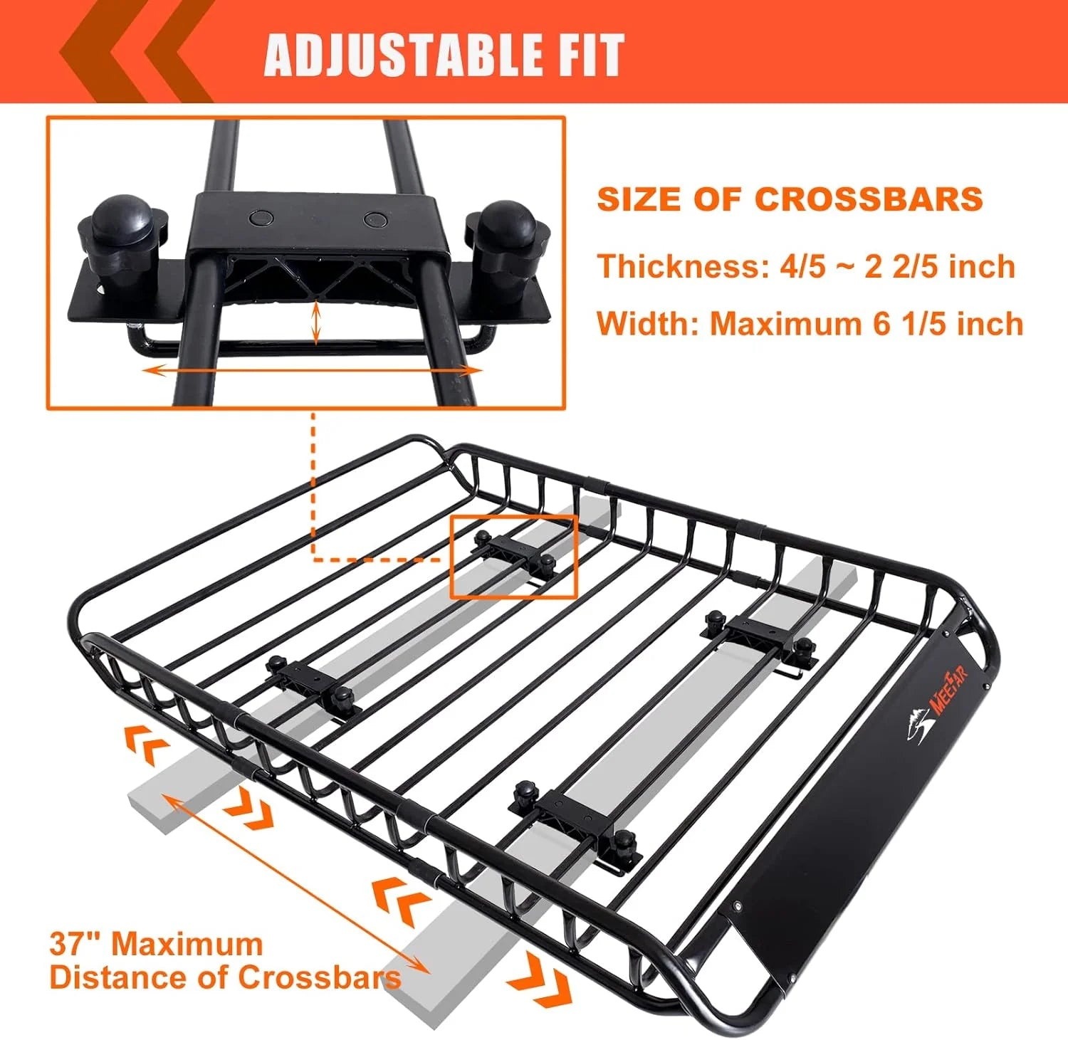 Roof Rack Universal Roof Basket 51 X 36 X 5 + Waterproof Bag