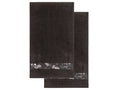 LIVARNO home Lot de 2 serviettes invits en ponge, 30 x 50 cm