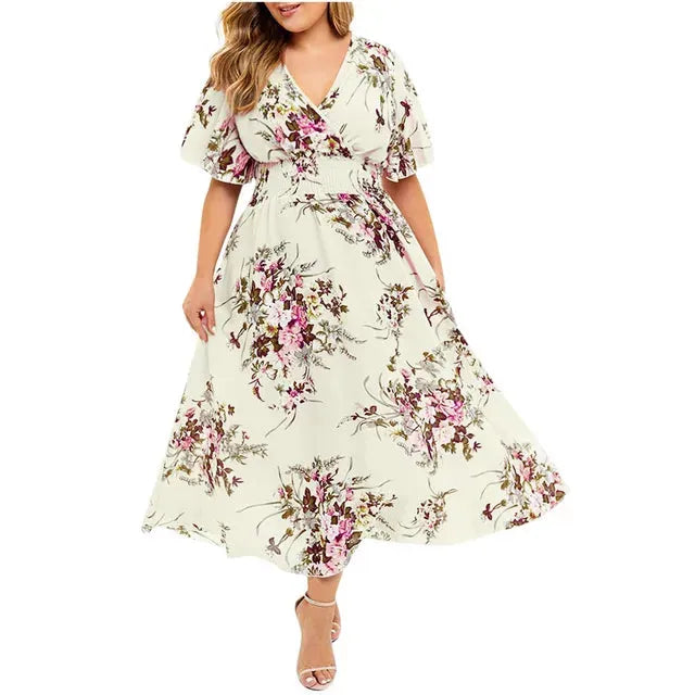 Sophie Paris I Robe longue en mousseline florale pour femmes