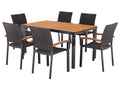 LIVARNO home Table de jardin + Lot de 6 fauteuils Valencia