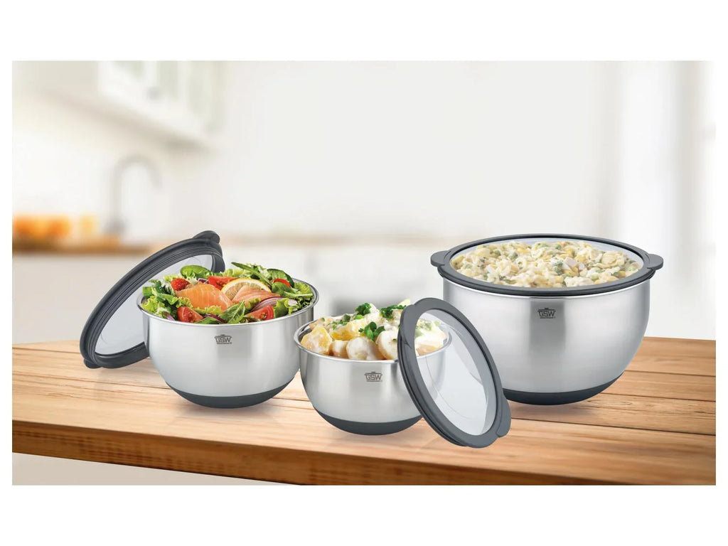 GSW Set de 3 bols avec couvercle de conservation hermtique