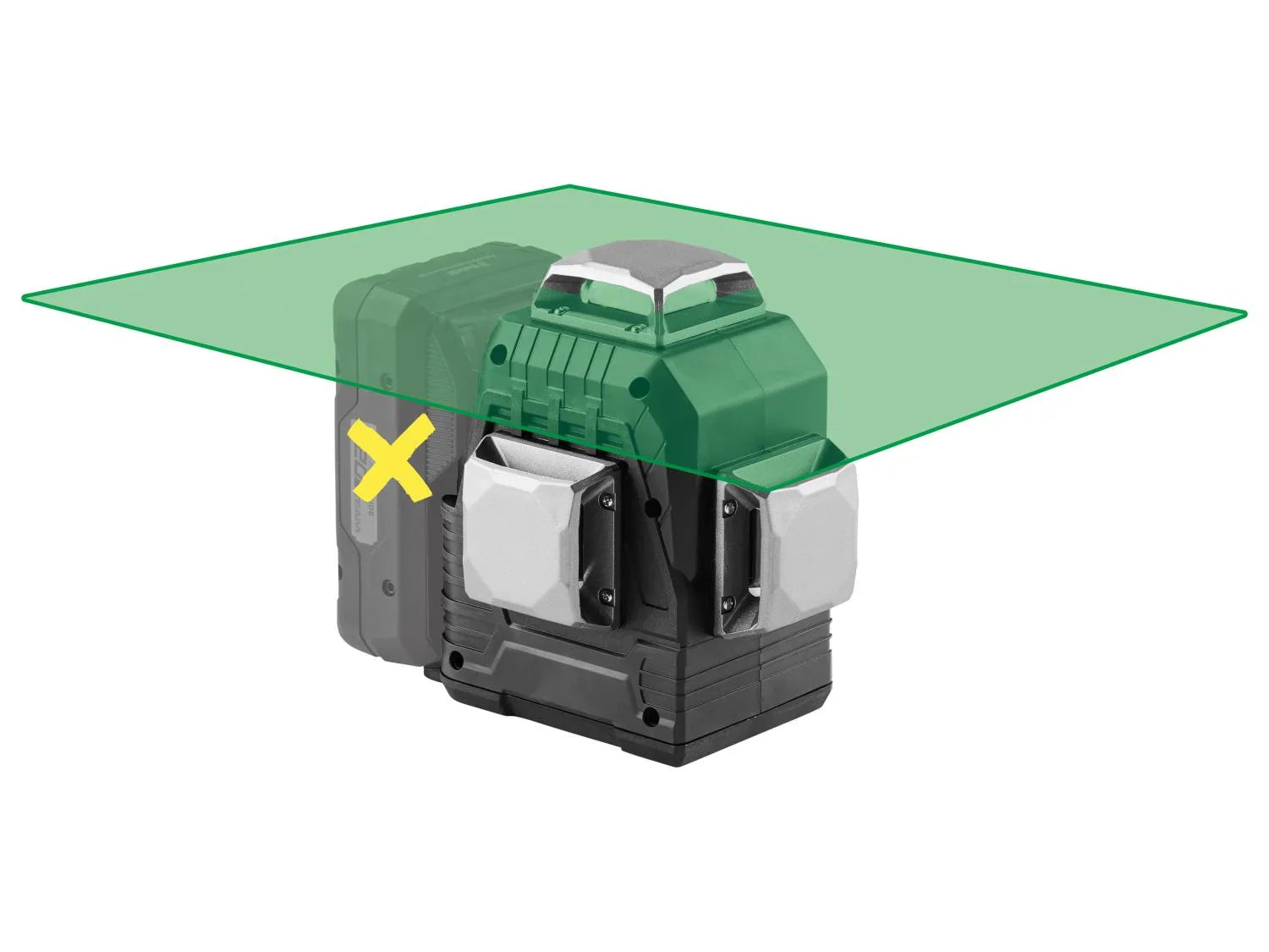 PARKSIDE PERFORMANCE Niveau laser en croix sans fil PKLLP 3360 A1, vert, 30 m 20 V