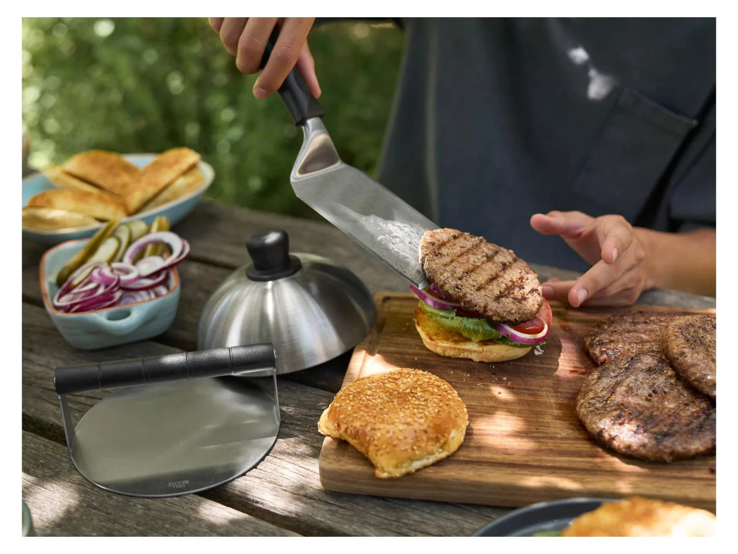 GRILLMEISTER Set hamburger ou Set porc effiloch