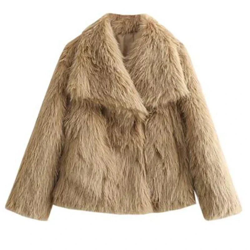 Veste courte en fausse fourrure luxueuse – Chic et confortable