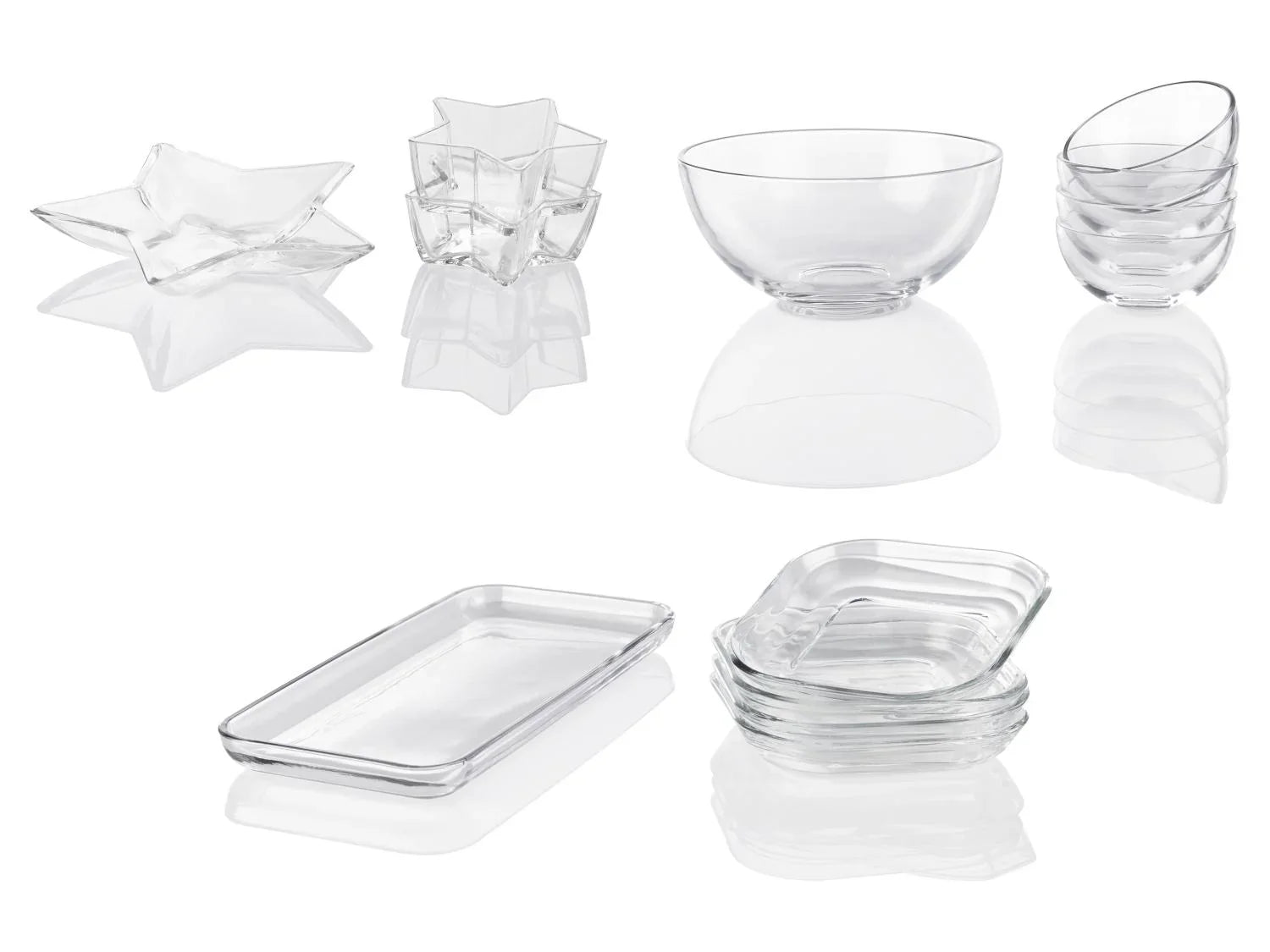 LIVARNO home Ensemble de saladiers ou prsentoirs en verre
