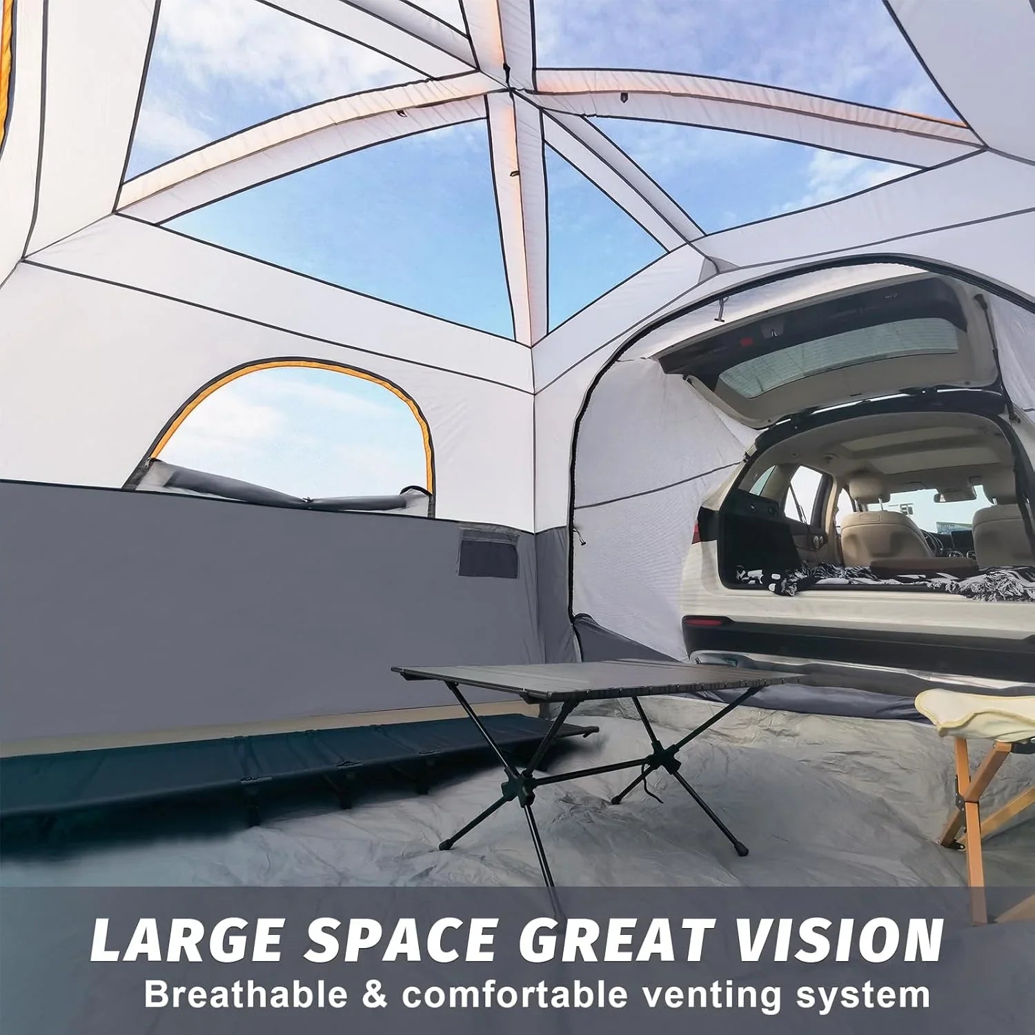 SUV Tent for Camping 6-Person SUV Tailgate Tent - Easy Set Up with Rainfly