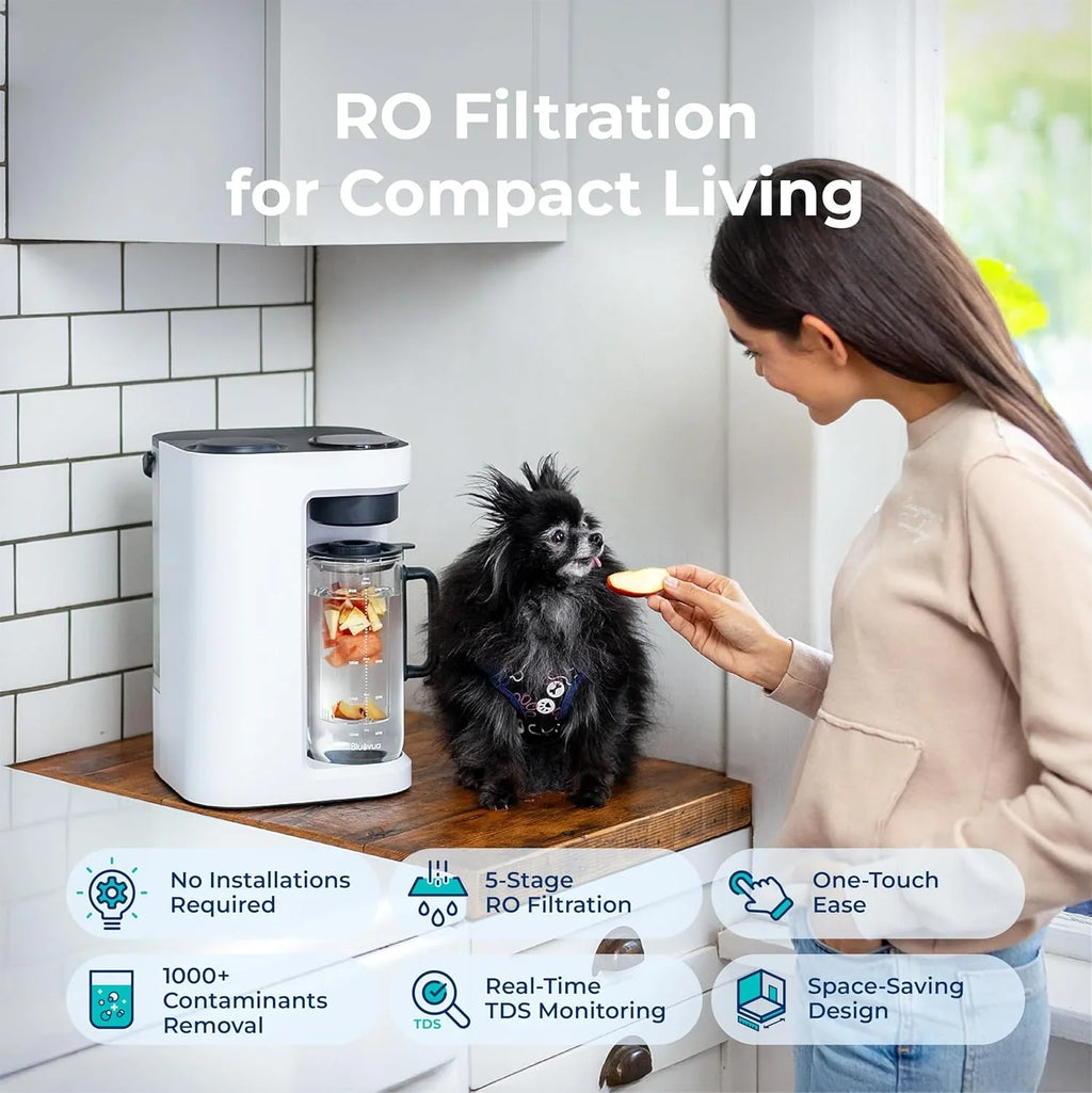 Bluevua RO100ROPOT-Lite(UV) reverse osmosis system countertop water purifier 7-stage purification