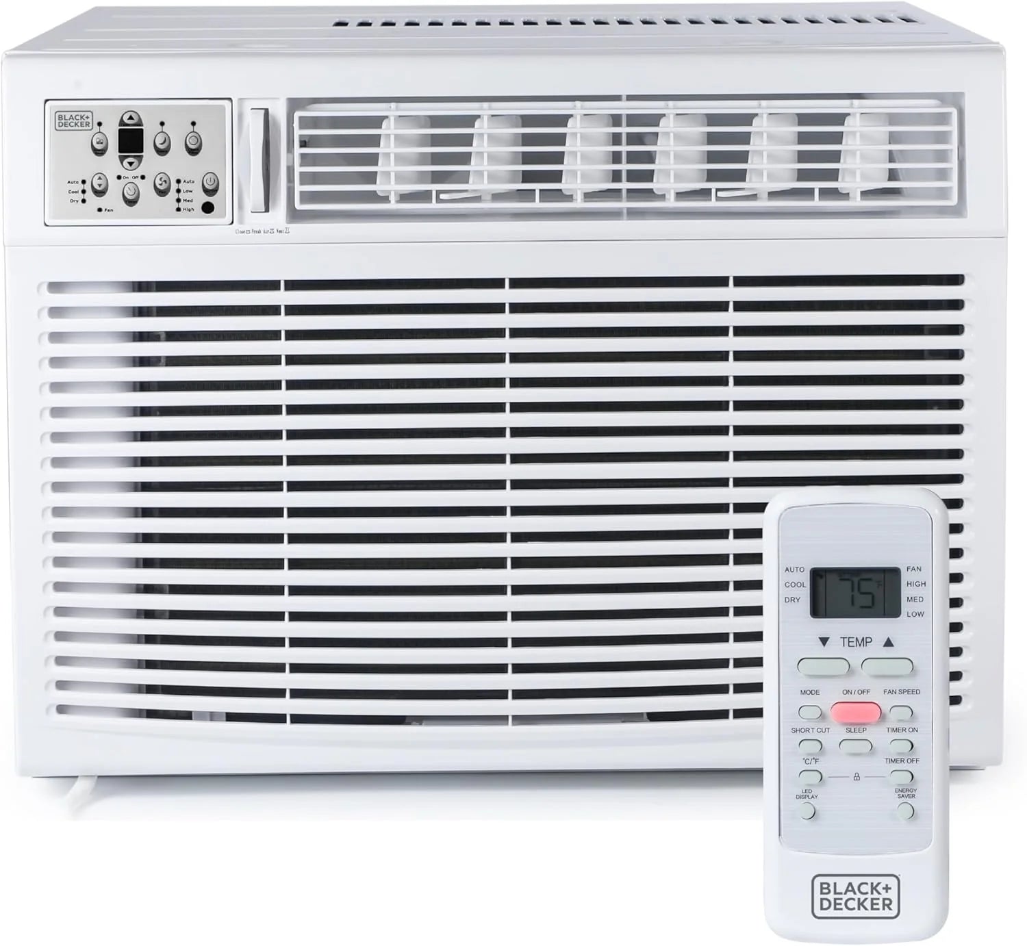 BLACK+DECKER Window Air Conditioner 5000 BTU, Cools Up to 150 Square Feet, AC Unit with Mechanical Controls, Manual Fan Only and Cool Settings, BD05MWT6, White