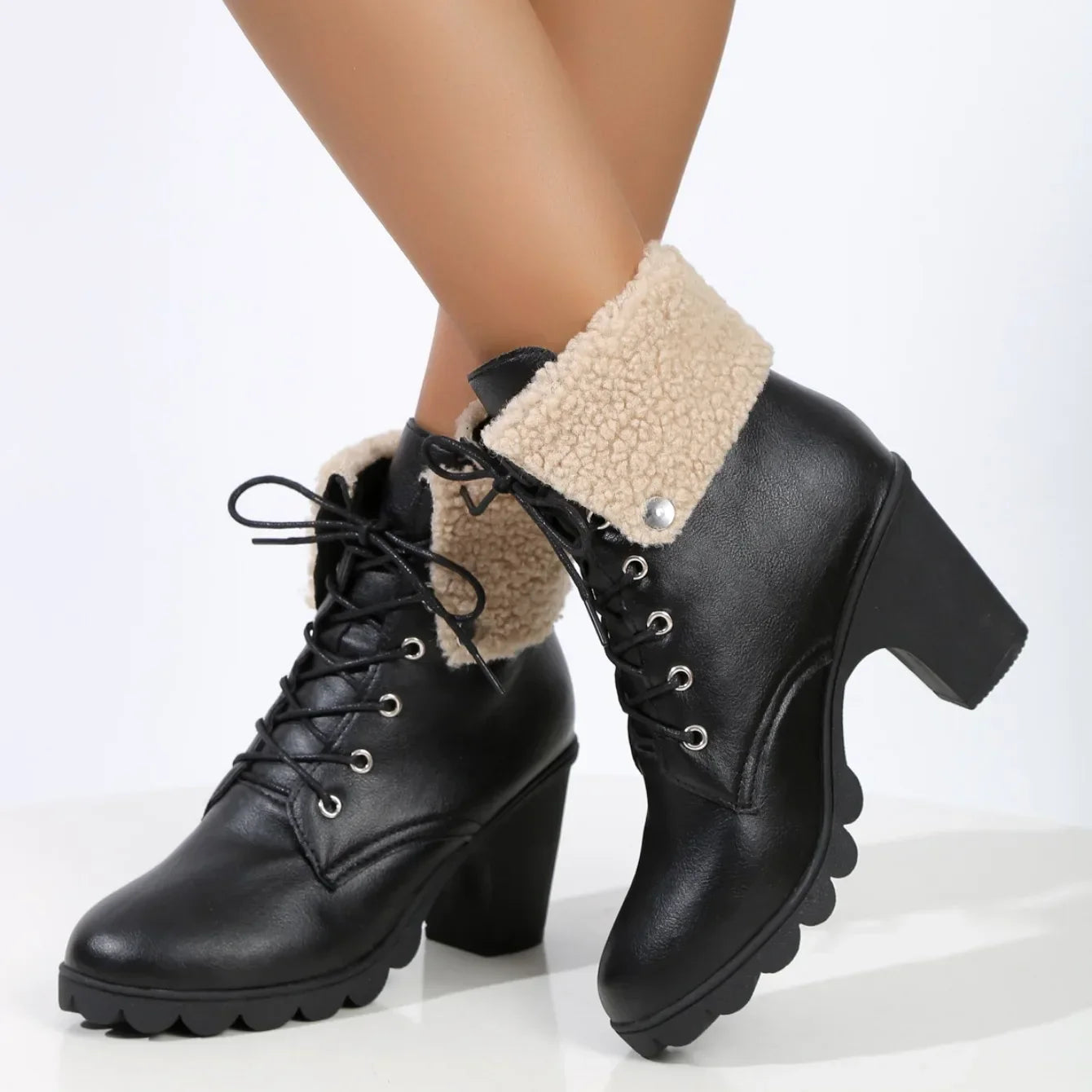 Sophie Paris I Chic Bottes d'hiver à lacets