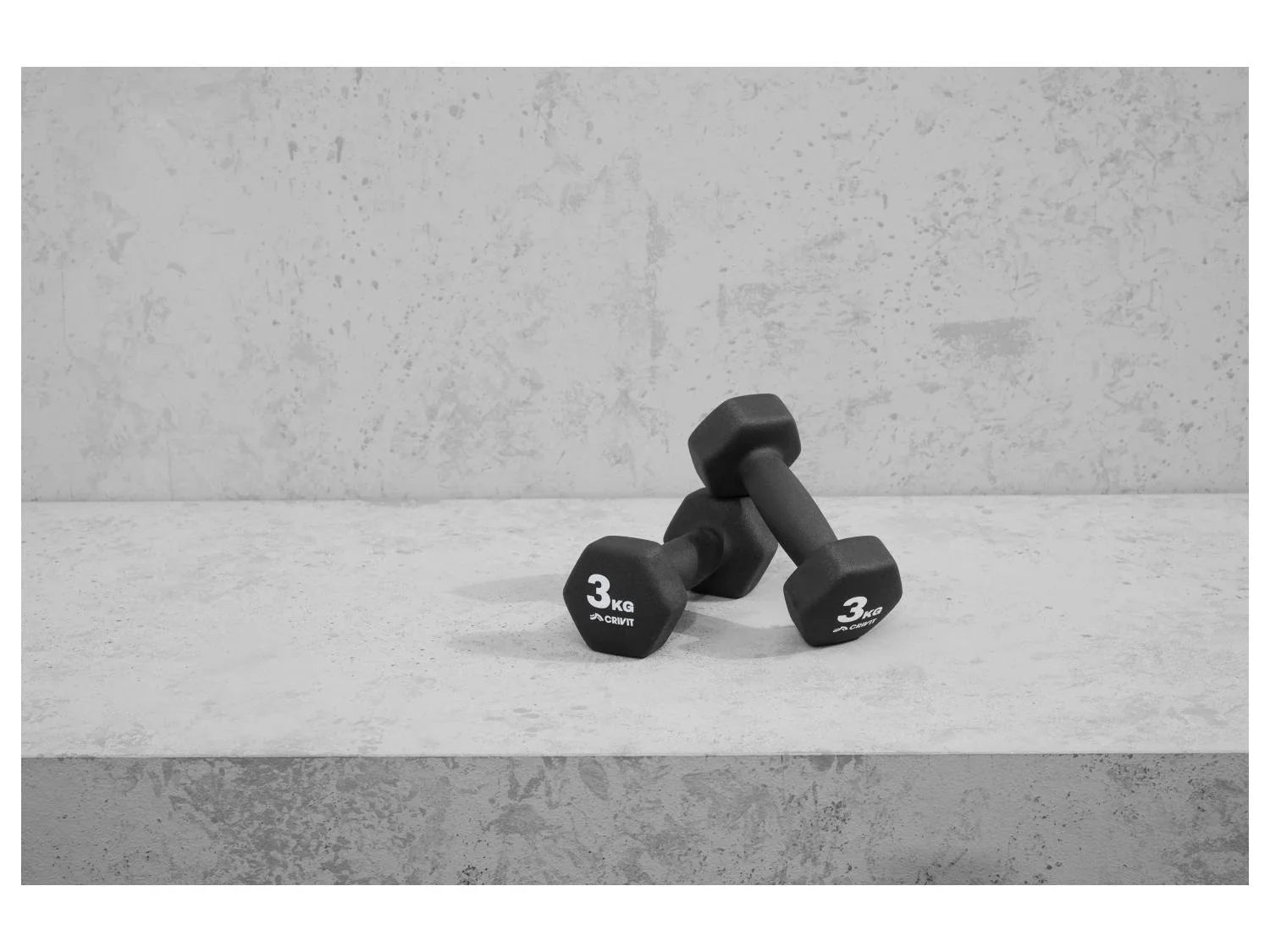 CRIVIT Lot d'haltres, 2x 3 kg ou 2x 4 kg