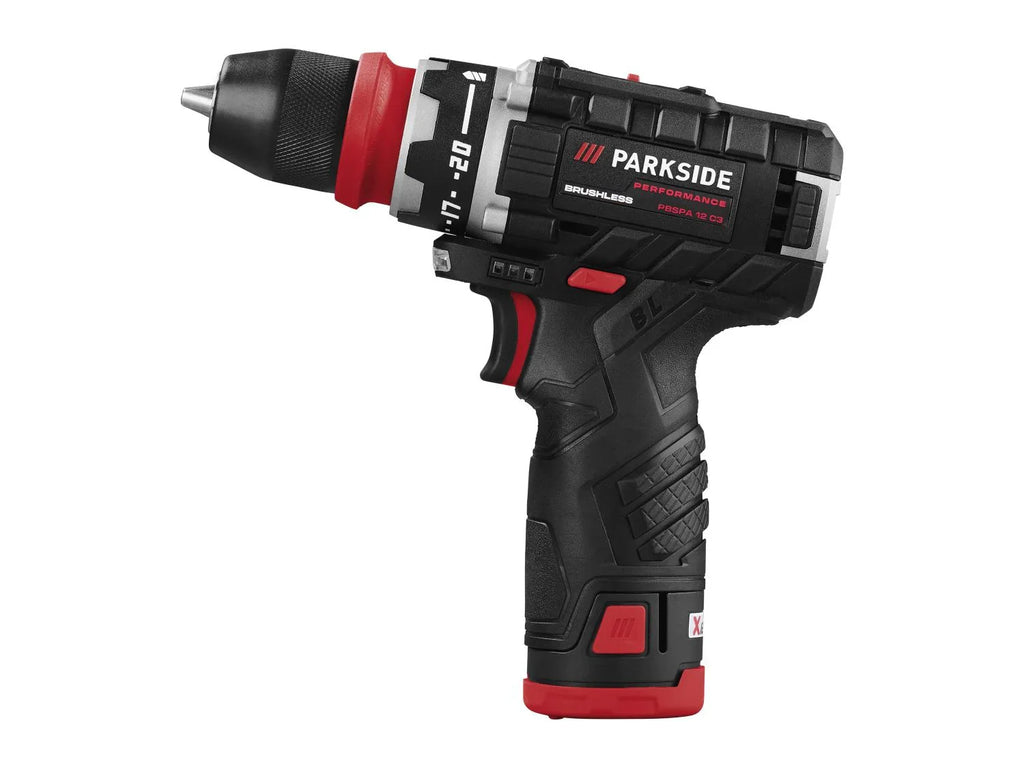 PARKSIDE PERFORMANCE Set visseuse-perceuse 12V/2Ah PBSPA 12 C3 avec 2 batteries et chargeur