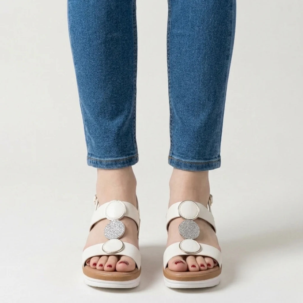 Sandale confortable à talon compensé élégant pour femmes