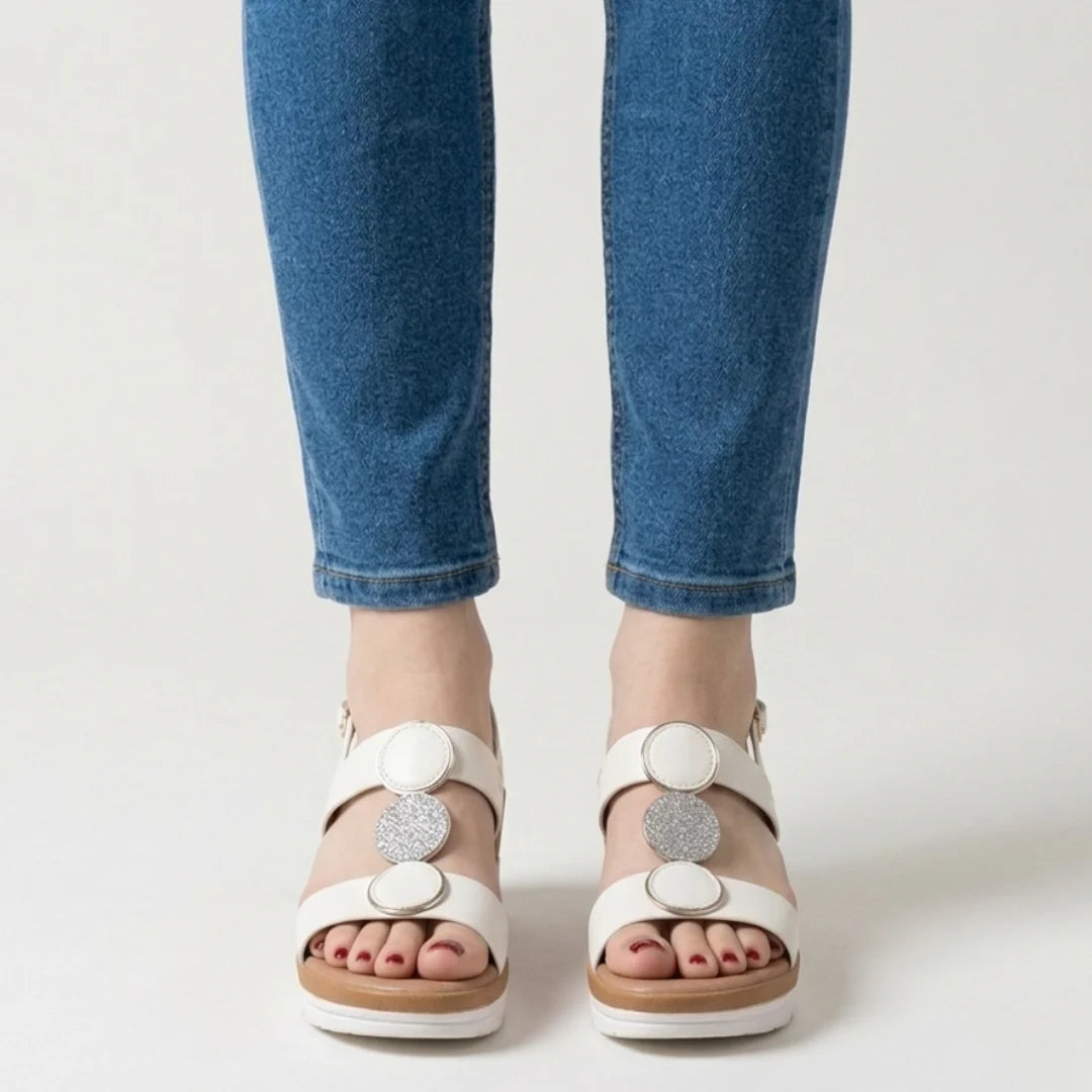 Sandale confortable à talon compensé élégant pour femmes