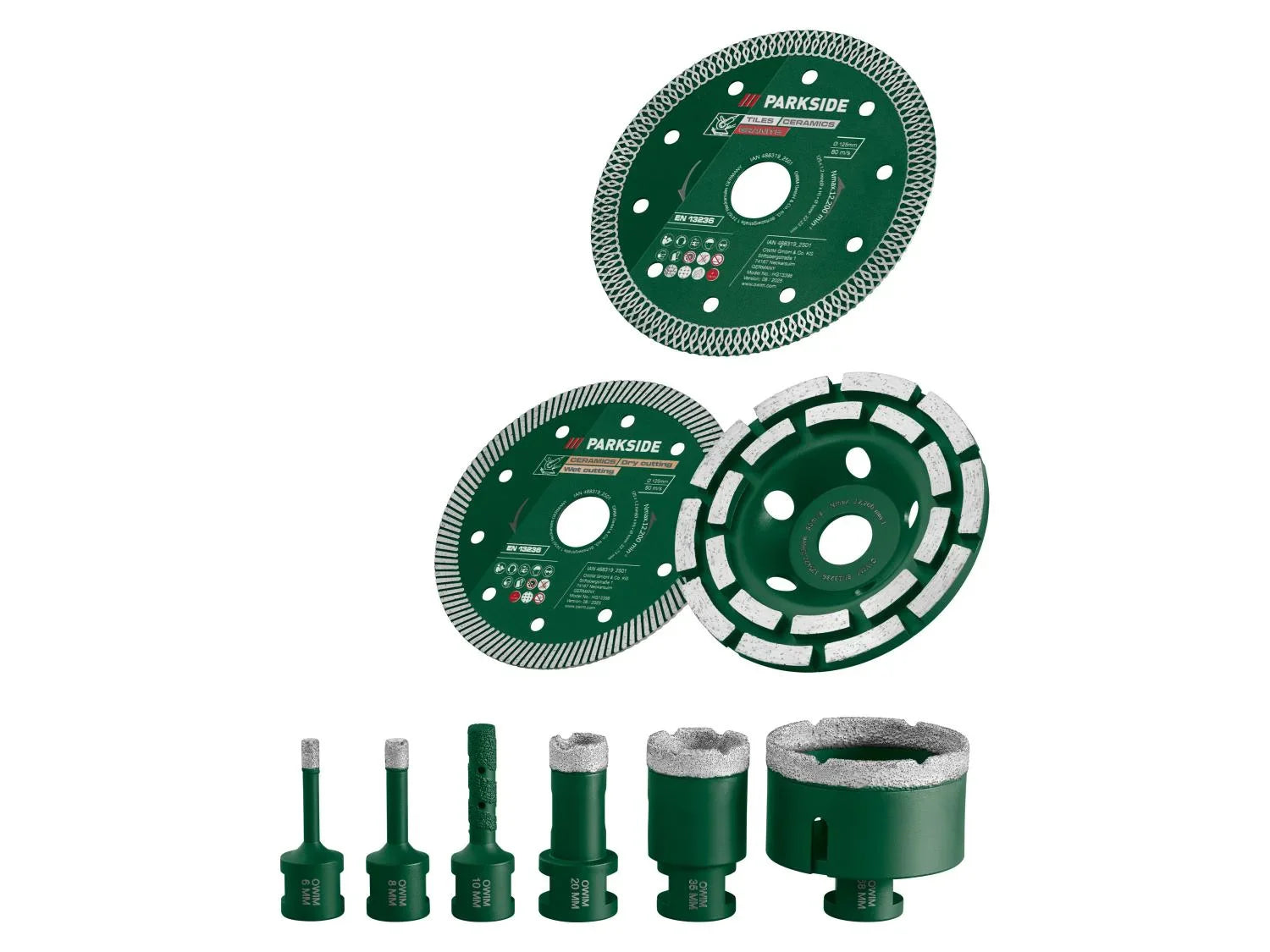 PARKSIDE Coffret  outils pour carrelage, 9 pices