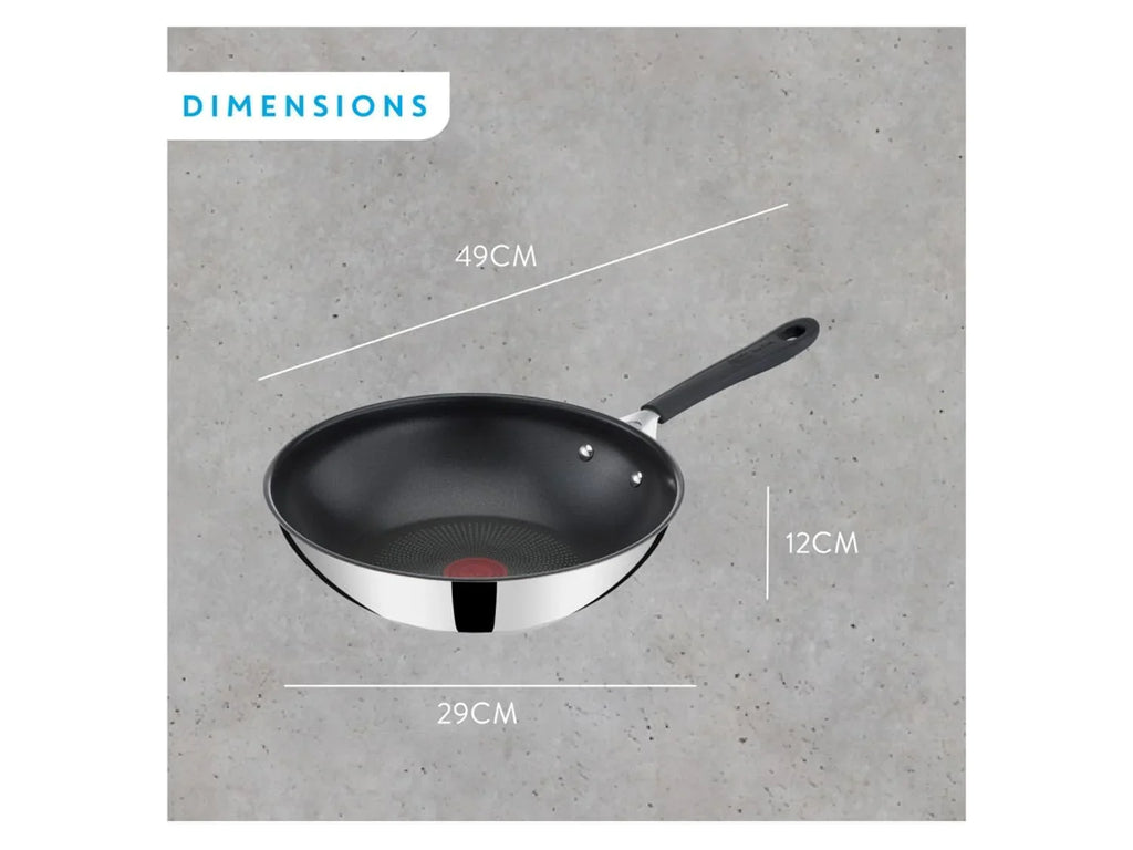 Jamie Oliver by Tefal Wok en acier inoxydable Quick & Easy,  28 cm