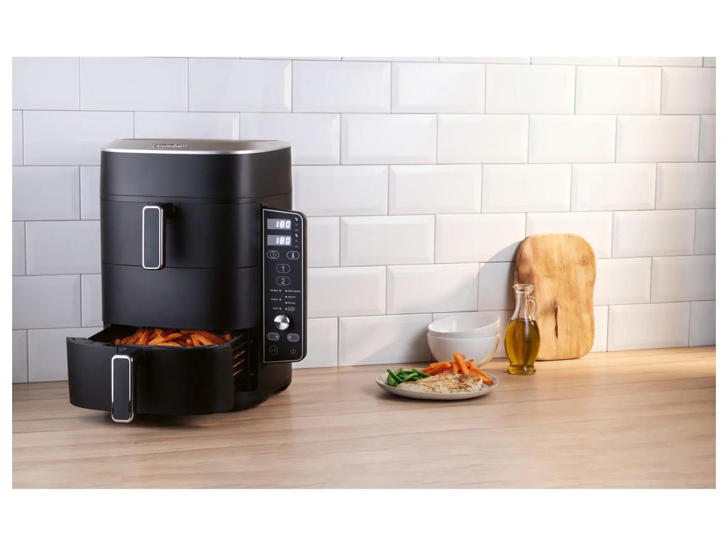SILVERCREST Friteuse  air chaud 2 zones superposes, 9,5 l