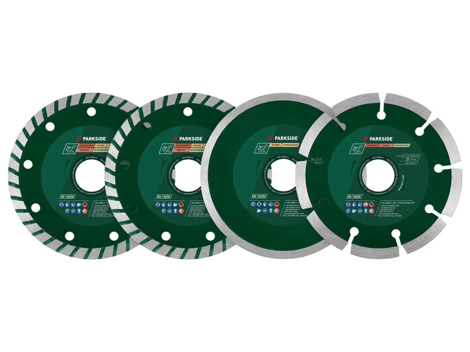 PARKSIDE Set de disques,  115 mm