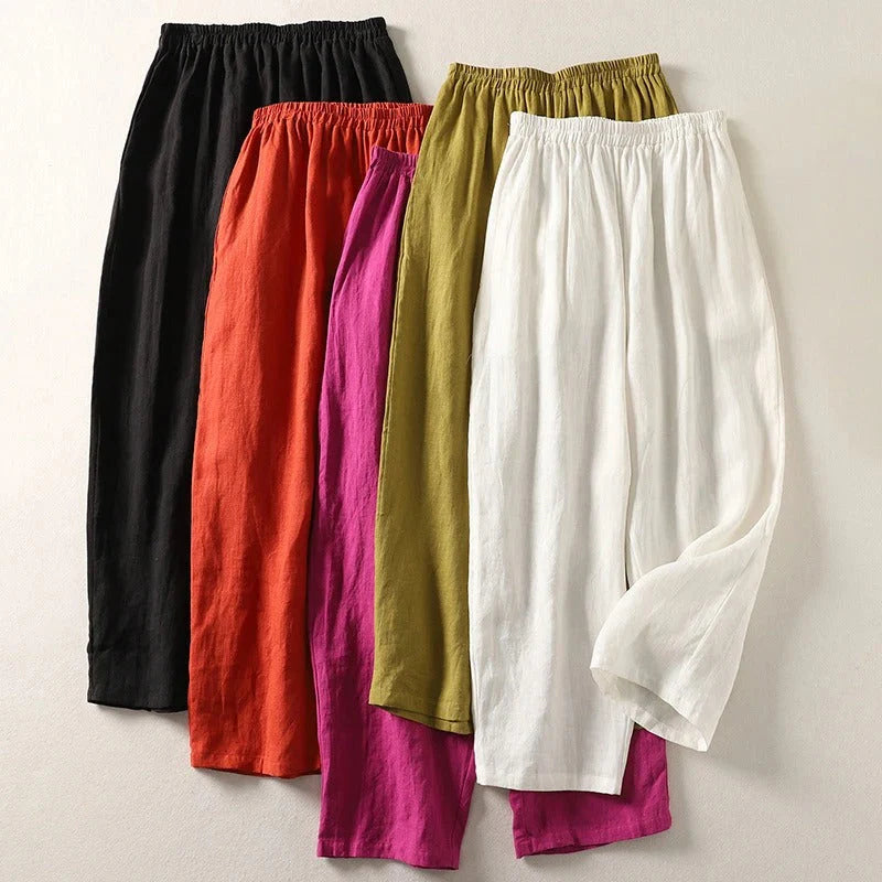 Amalia | Pantalon fluide en coton et lin