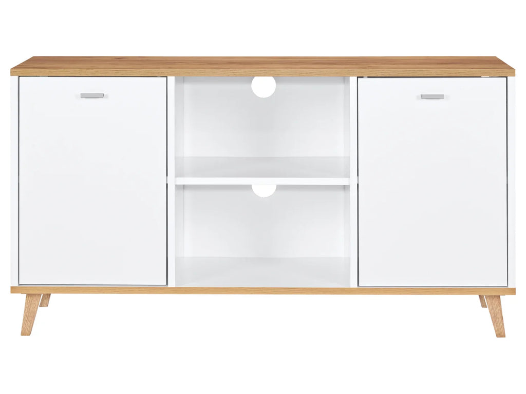 LIVARNO Meuble bas Corfu, 113 x 60,5 x 33 cm, blanc/imitation chne