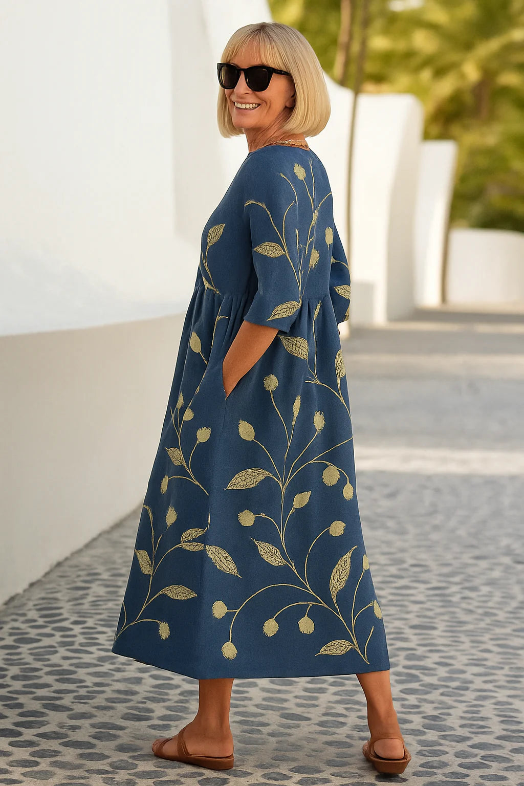 Robe Midi Décontractée pour Femmes – Élégance Quotidienne Sans Effort
