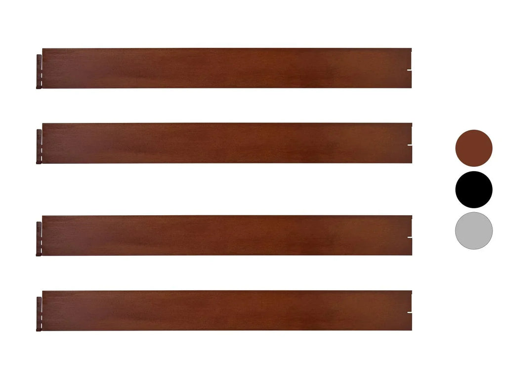 PARKSIDE Lot de 4 bordures de jardin, 100 x 13 cm