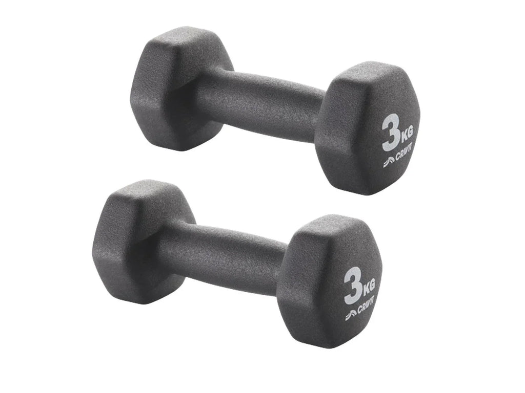 CRIVIT Lot d'haltres, 2x 3 kg ou 2x 4 kg