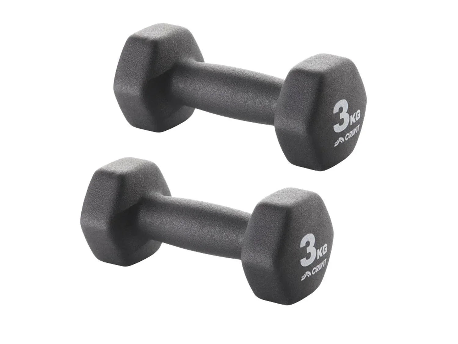 CRIVIT Lot d'haltres, 2x 3 kg ou 2x 4 kg