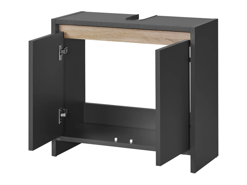 LIVARNO home Meuble sous-vasque Oslo, 60 x 55 x 28 cm, noir