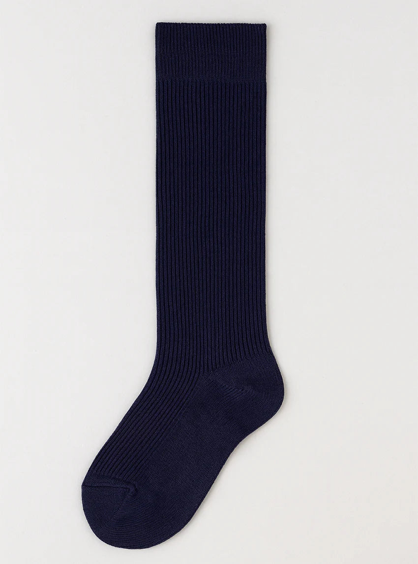 Chaussettes hautes mixte en pure laine noir