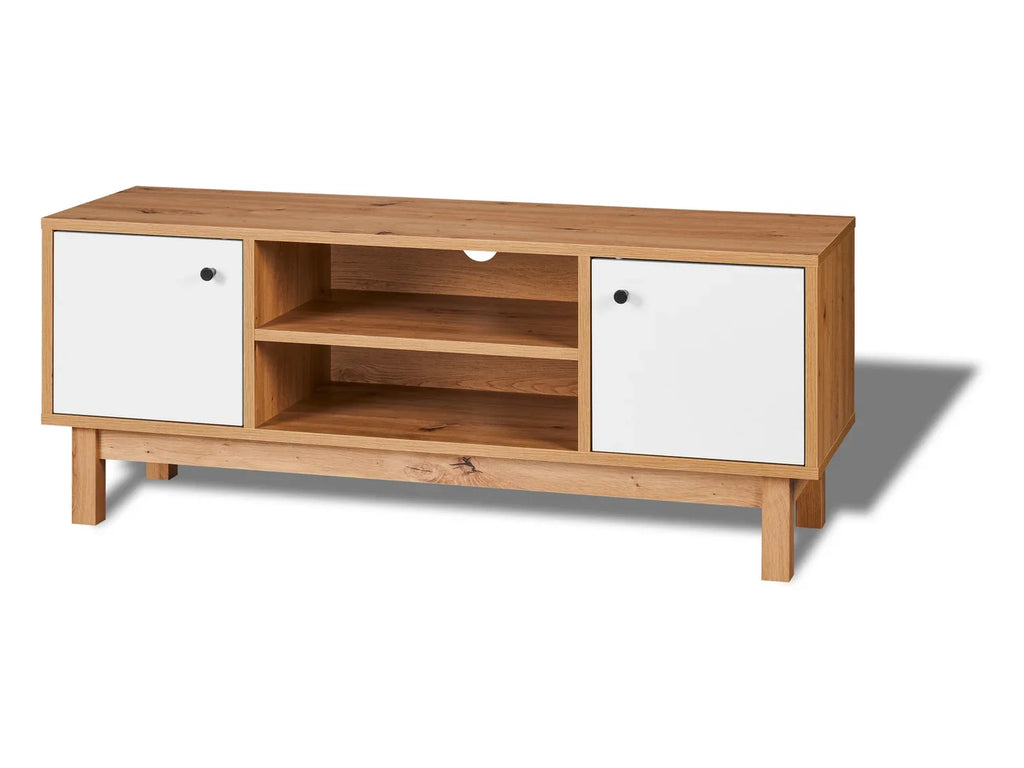 LIVARNO home Meuble bas Copenhagen, 113 x 45 x 35 cm, imitation chne/blanc