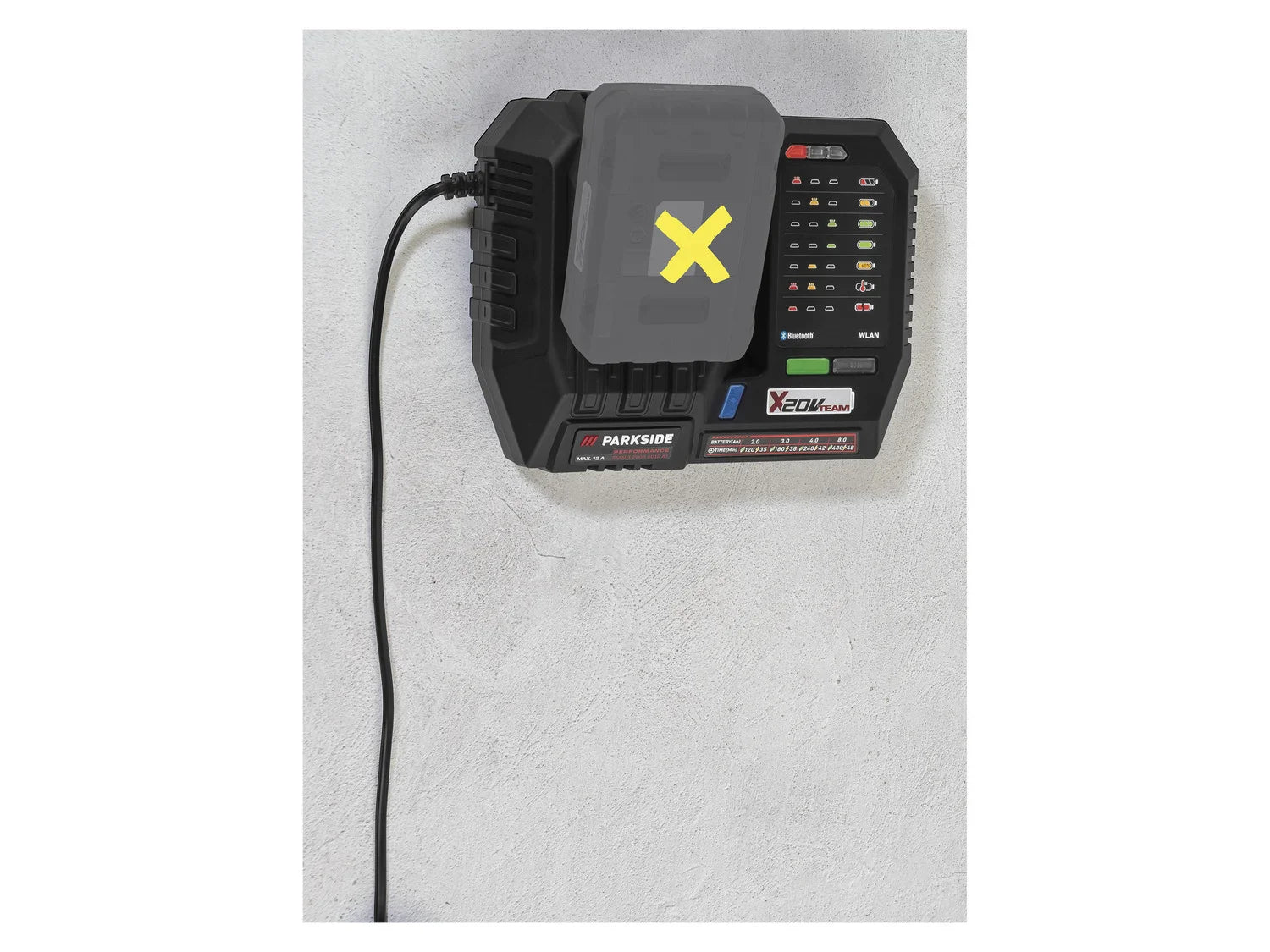 PARKSIDE PERFORMANCE Chargeur de batterie Smart PLGS 2012 A1, 12 A, 20 V