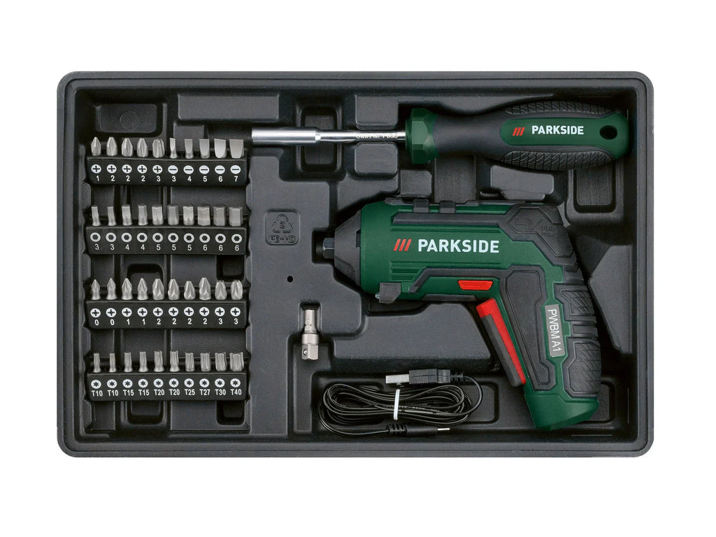 PARKSIDE Bote  outils mtal 4V et Set de tournevis PWBM A1