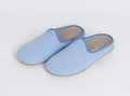 Chaussons en coton nid d'abeille bleu ciel