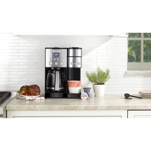 Cuisinart Single Serve   12 Cup Coffee Maker, Offers 3 Sizes: 6 Ounces, 8 Ounces and 10 Ounces, Stainless Steel, SS 15P1: Home & Kitchen