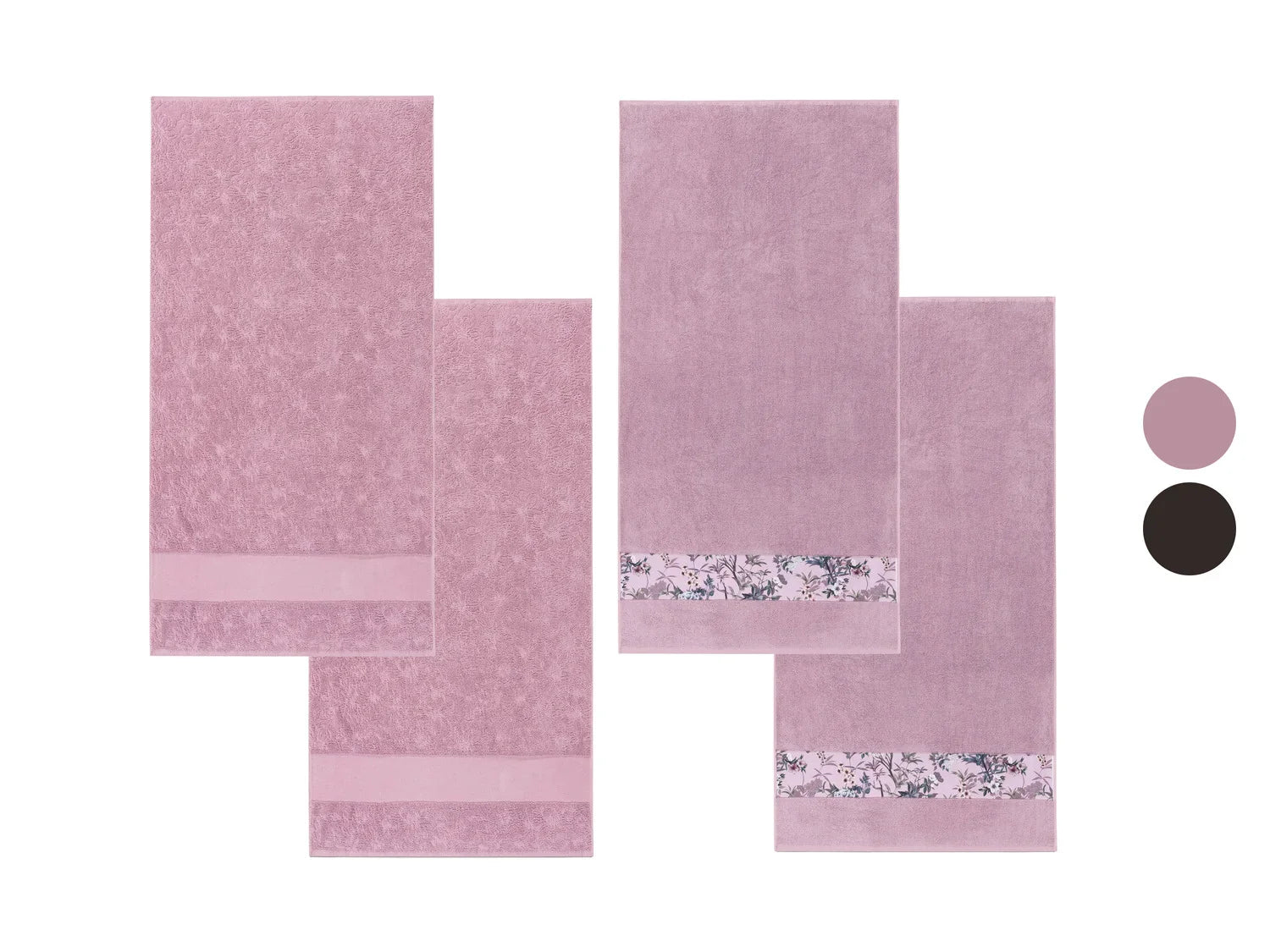 LIVARNO home Lot de 2 serviettes invits en ponge, 30 x 50 cm