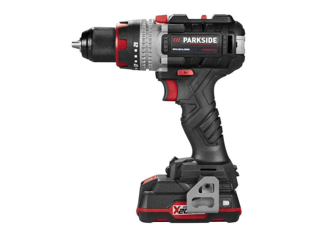 PARKSIDE PERFORMANCE Set perceuse-visseuse  percussion sans fil PSBSAP 20-Li D4 + 2 batteries + chargeur, 20 V