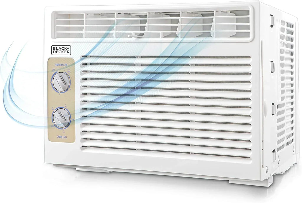 BLACK+DECKER Window Air Conditioner 5000 BTU Cools Up to 150 Square Feet AC Mechanical Controls