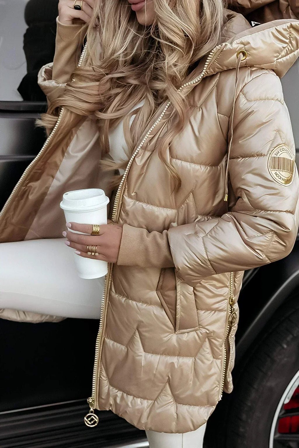 Nolwen - Manteau d'Hiver Élégant avec Capuche et Rembourrage