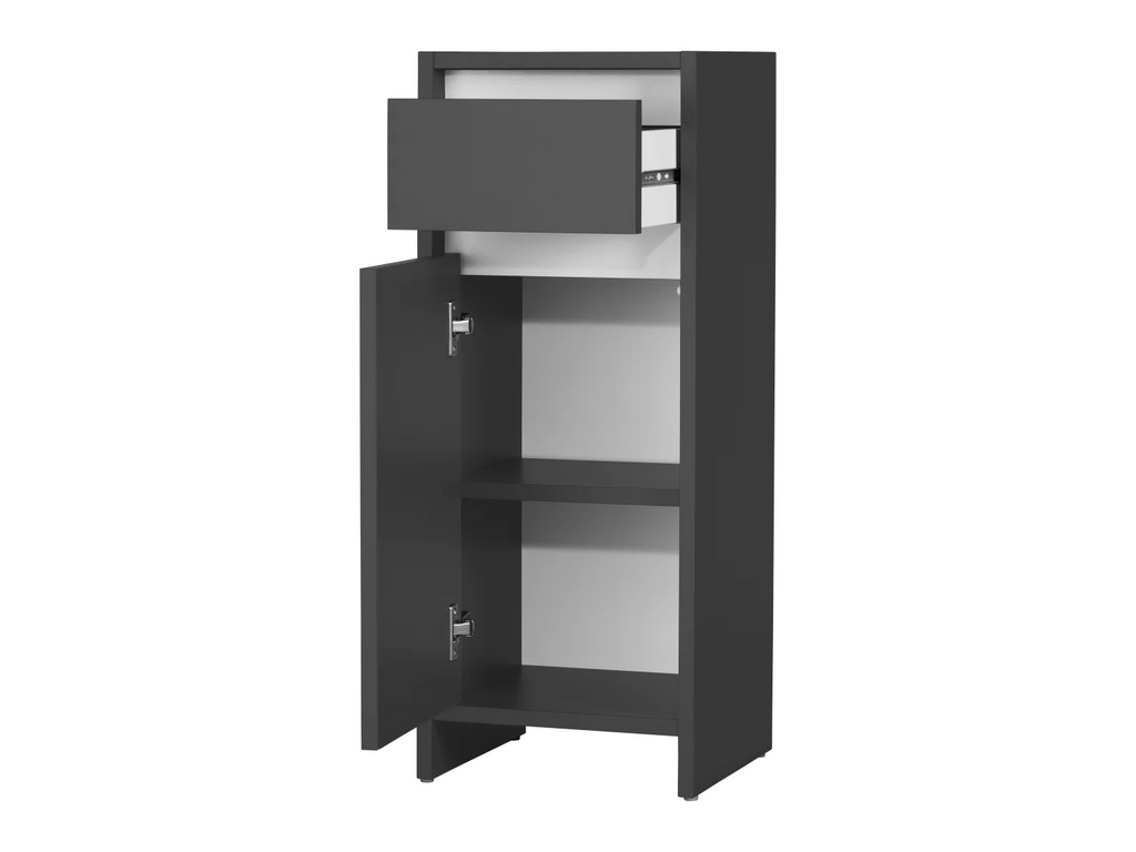 LIVARNO home Armoire latrale de salle de bains Oslo, 32 x 80 x 28 cm, noire