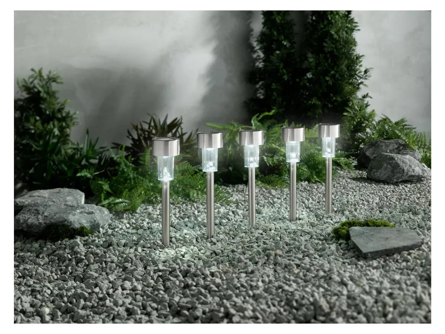 LIVARNO home Lot de 5 mini lampes solaires  LED