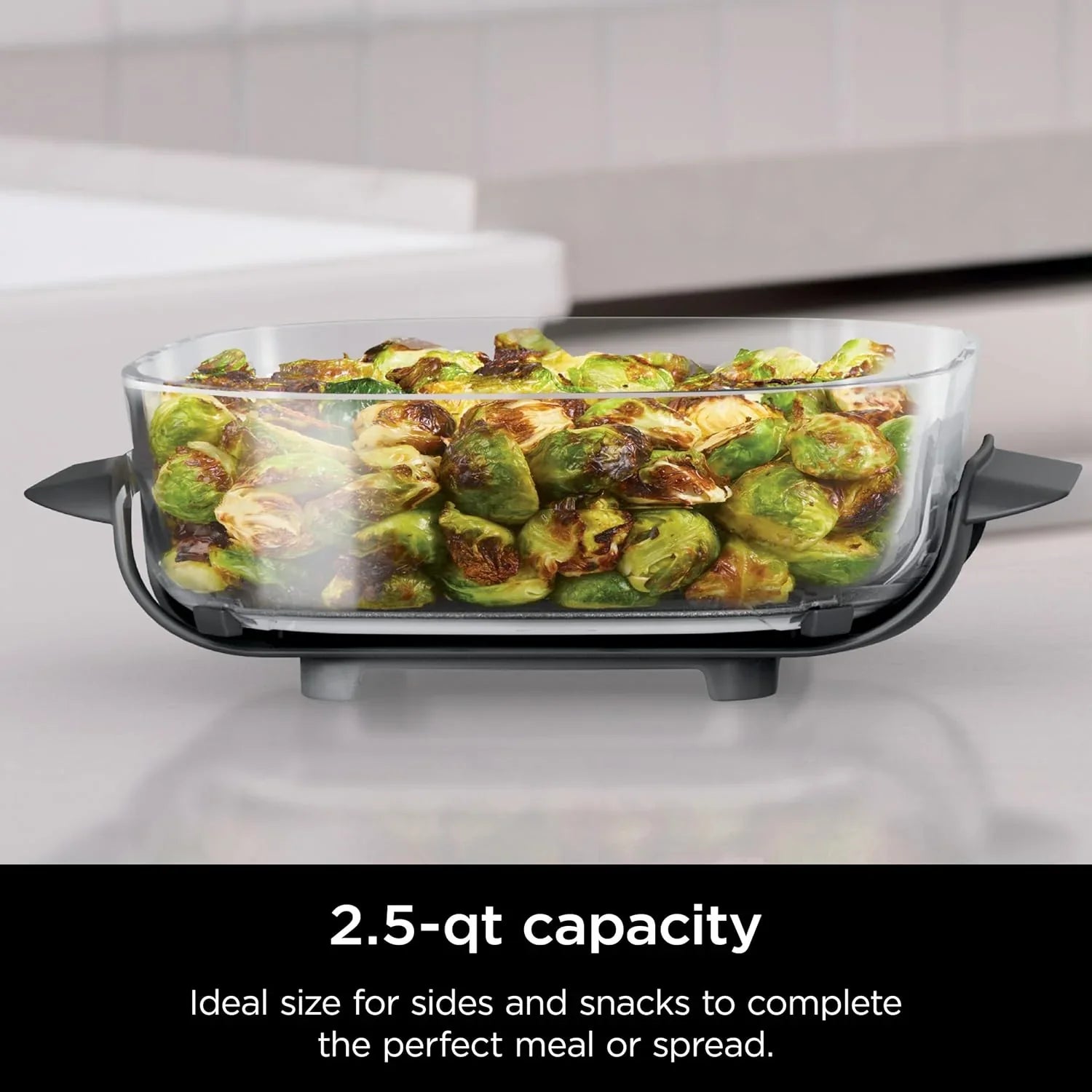 Ninja Crispi 4 in 1 Portable Glass Air Fryer Cooking System 4QT 6 Cup TempWare Glass Containers