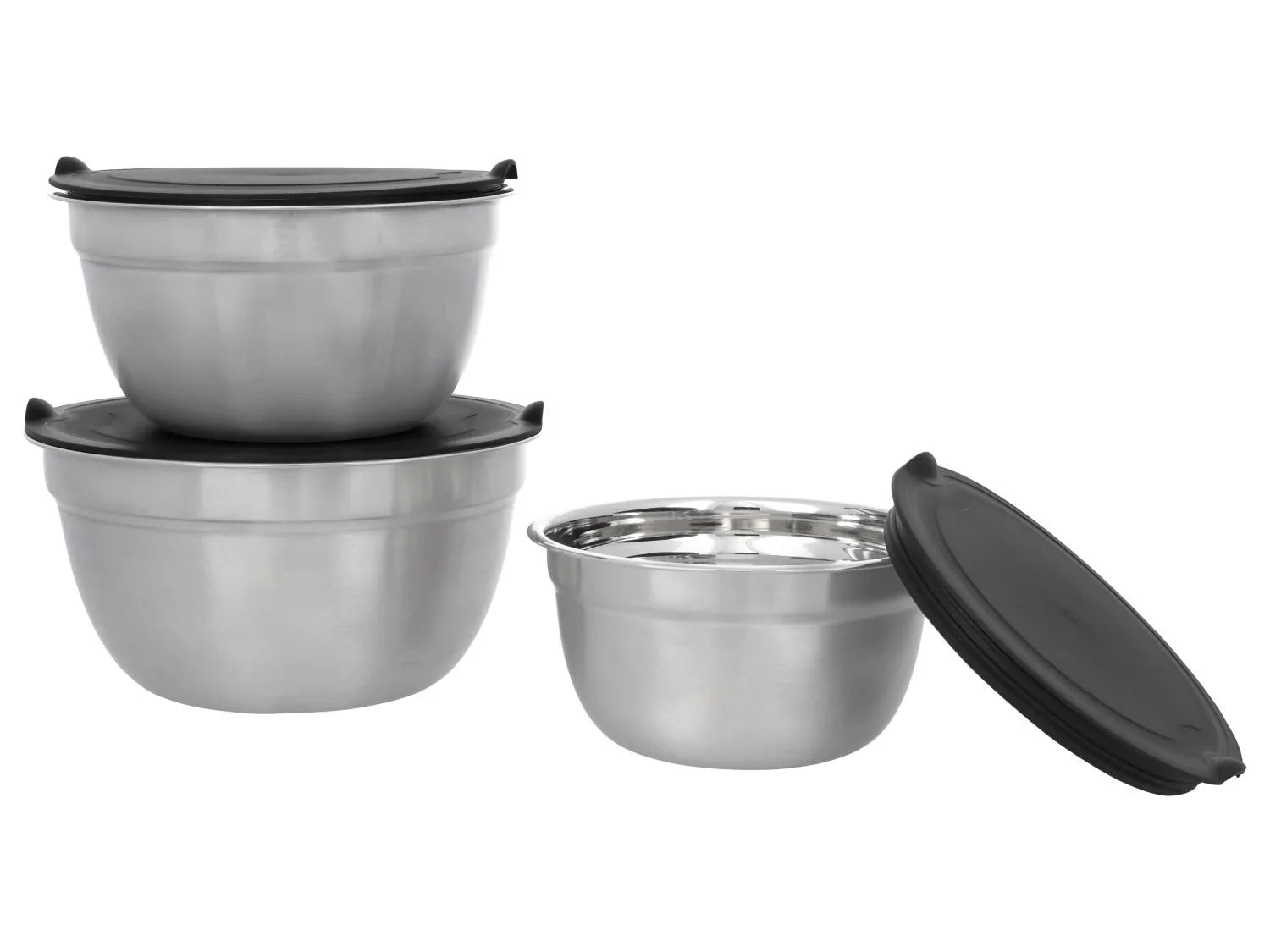 SILVERCREST Ensemble de saladiers en acier inoxydable, 3 pices.