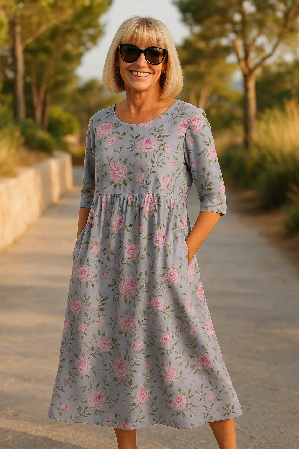 Robe Midi Décontractée pour Femmes – Élégance Quotidienne Sans Effort